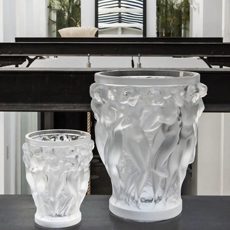Bacchantes Small Vase Clear Crystal Lalique