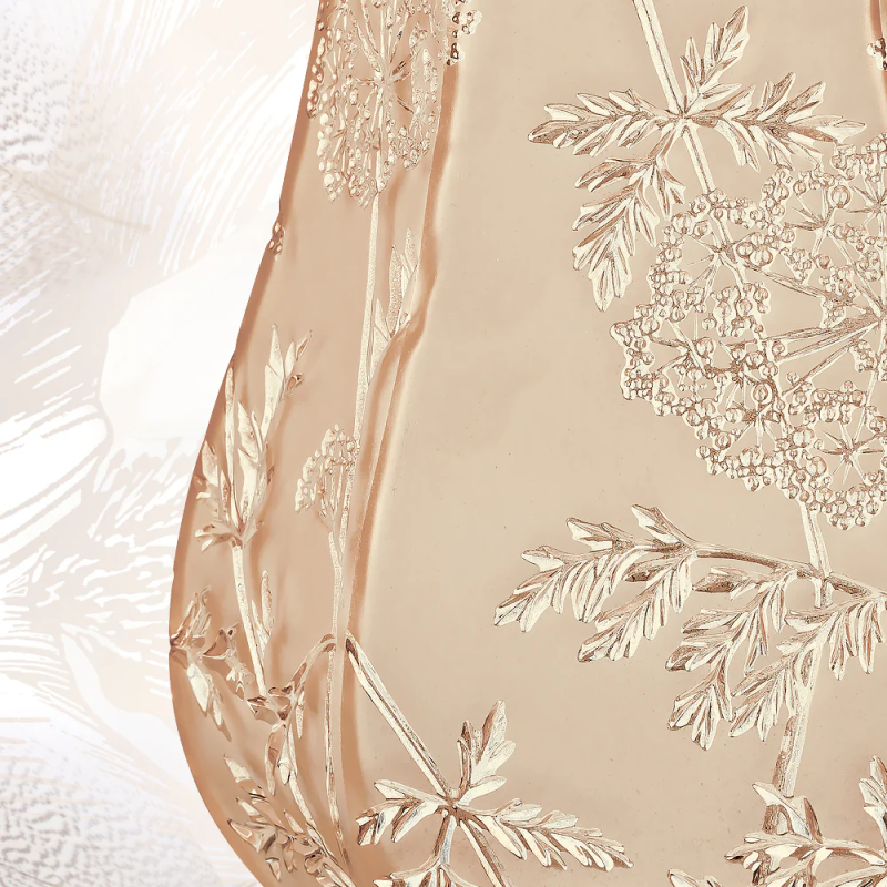 Ombelles Vase Gold Luster Crystal Lalique