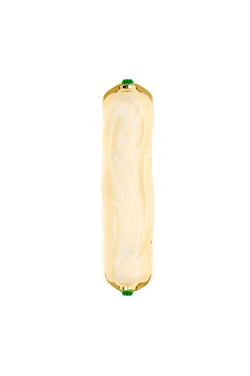 Mezuzah Small Clear and Gilded Lalique&Irma