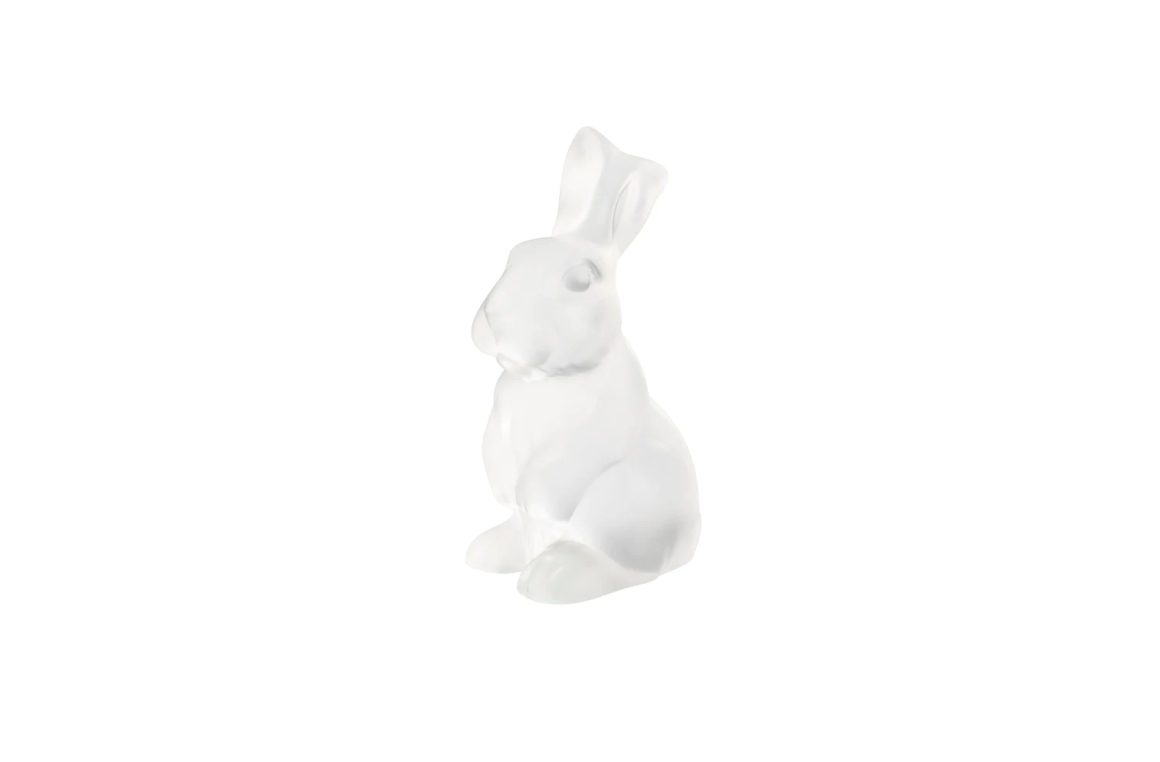Toulouse Rabbit Sculpture Clear Crystal Lalique