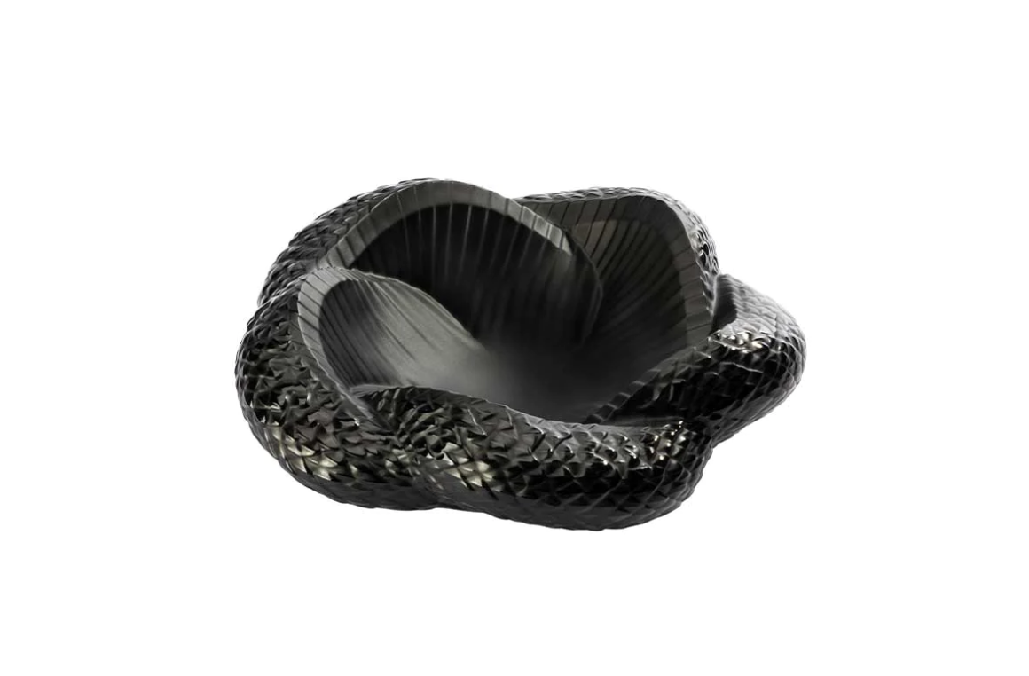 Serpent Bowl Black Crystal Lalique