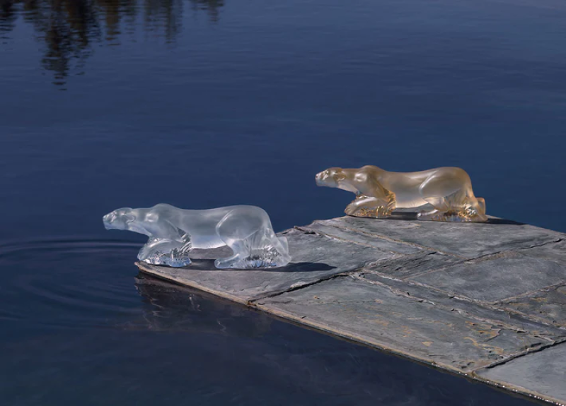 Timbavati Lioness Sculpture Clear Crystal Lalique