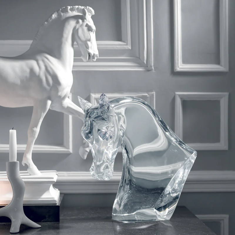 Horse's Head Sculpture Lalique