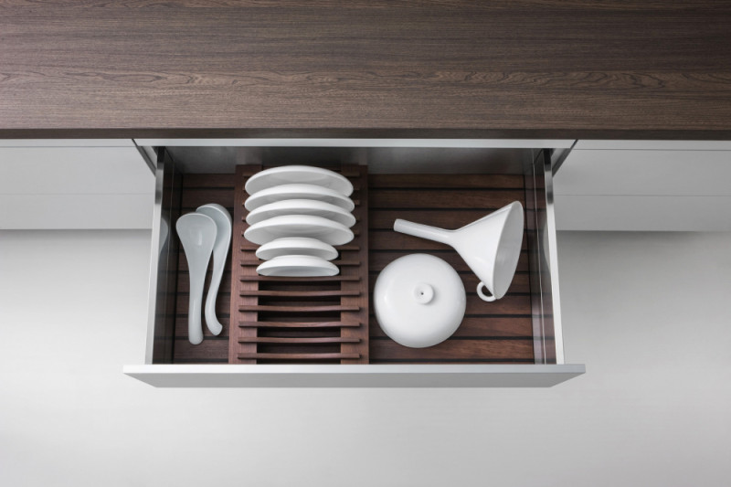 Smoked OAK Drawers and PAN Drawers Accessories Molteni&C