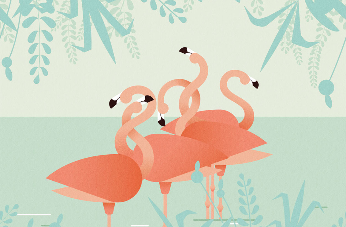 Flamingos Londonart