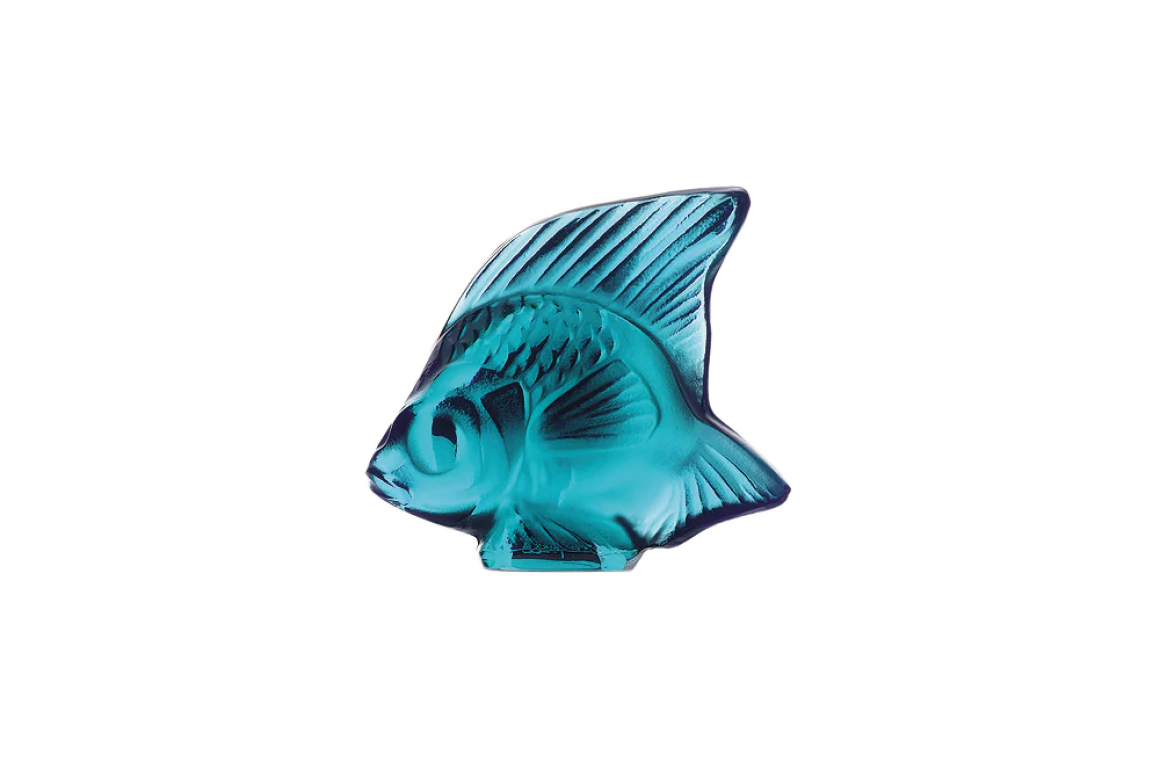 Fish Sulpture Turquoise Crystal Lalique
