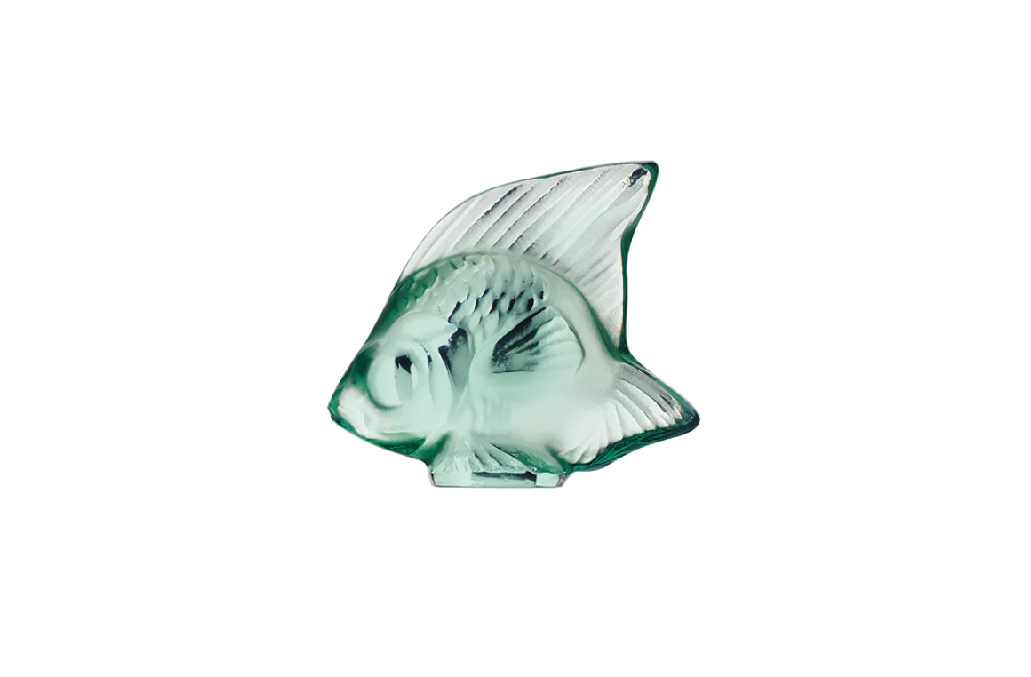 Fish Sulpture Mint Green Crystal Lalique