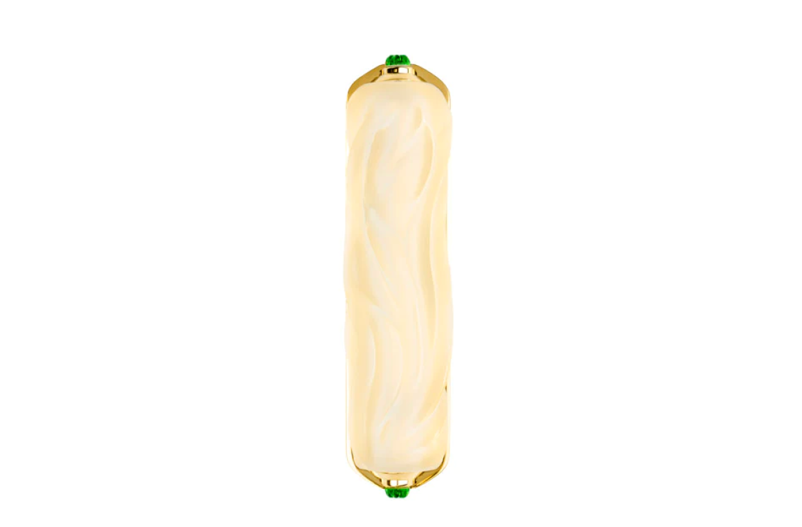 Mezuzah Large Clear and Gilded Lalique&Irma