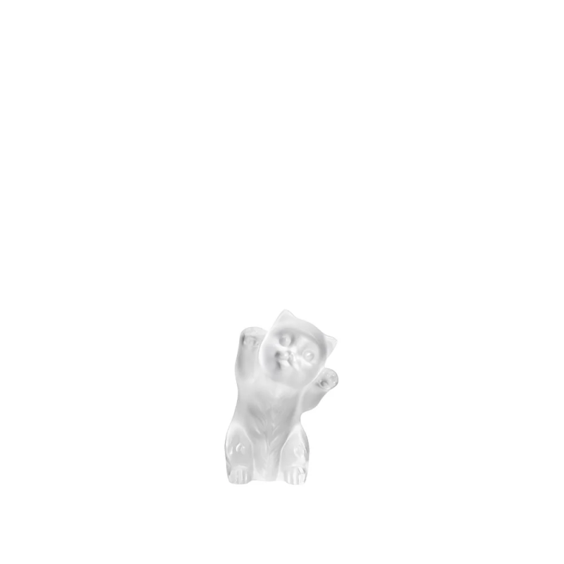 Kitten Sculpture Clear Crystal Lalique