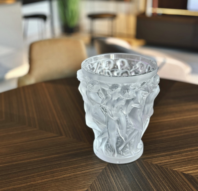 Bacchantes Vase Clear Crystal Lalique