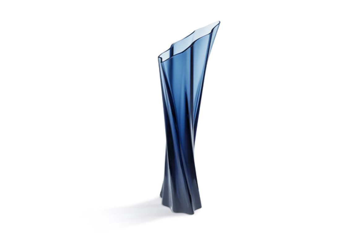Tandrillah Midnight Blue Crystal Vase Lalique & Elisabeth de Portzamparc