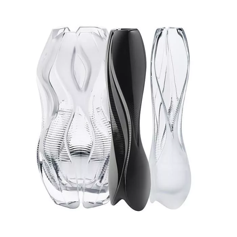 Visio Vase Clear Crystal Lalique & Zaha Hadid